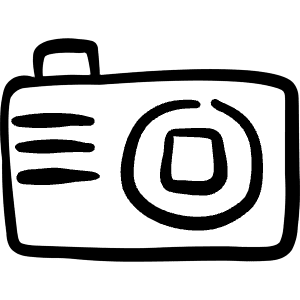 Camera Icon from Freehand Line - Free Set