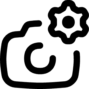 Camera Setting Gear Icon from Flex Line - Free Set