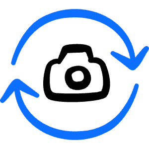 Camera Settings Flip Icon from Freehand Duotone - Free Set