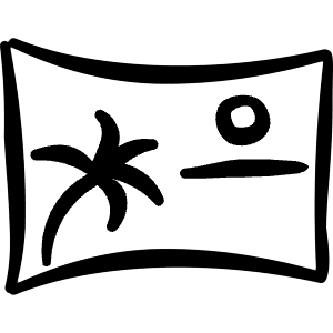 Composition Paronama Horizontal Icon from Freehand Line - Free Set