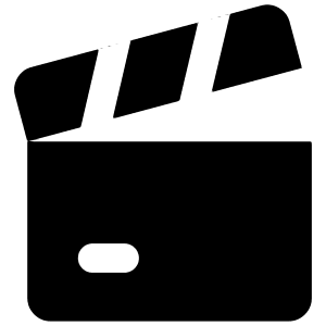 Film Slate Icon from Core Solid - Free Set