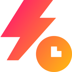 Flash Timer Icon from Sharp Gradient- Free Set