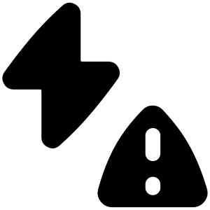 Flash Warning Icon from Flex Solid - Free Set