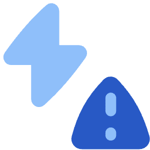 Flash Warning Icon from Flex Flat - Free Set