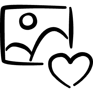 Image File Favorite Heart Icon from Freehand Line - Free Set