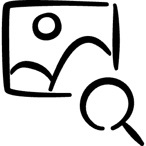 Image File Search Icon from Freehand Line - Free Set