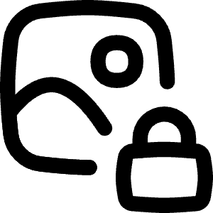 Landscape Lock Icon from Flex Line - Free Set