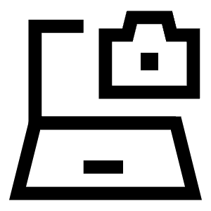 Laptop Camera Icon from Sharp Line - Free Set