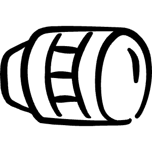 Lens Horizontal Icon from Freehand Line - Free Set