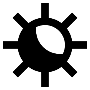 Light Dark Mode Icon from Sharp Solid - Free Set