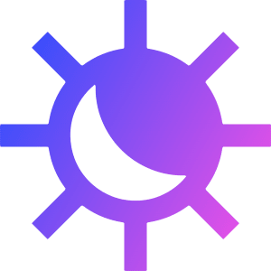Light Dark Mode Icon from Sharp Gradient- Free Set