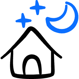 Light Mode Night Architecture Icon from Freehand Duotone - Free Set
