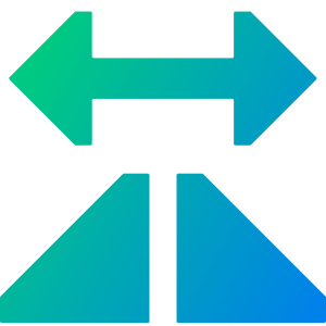 Mirror Horizontally Icon from Sharp Gradient- Free Set