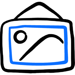 Photo Frame Hang Icon from Freehand Duotone - Free Set