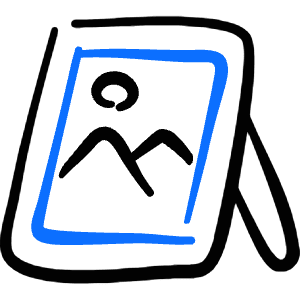 Photo Frame Landscape Icon from Freehand Duotone - Free Set