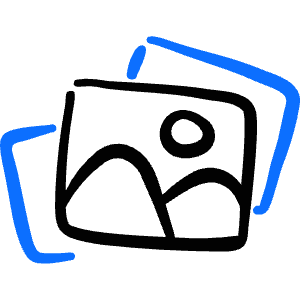 Picture Double Landscape Icon from Freehand Duotone - Free Set