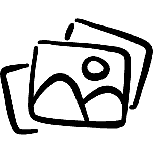 Picture Double Landscape Icon from Freehand Line - Free Set