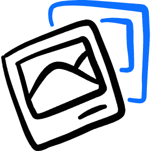 Picture Stack Landscape Icon from Freehand Duotone - Free Set