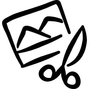 Retouch Cut Edit Icon from Freehand Line - Free Set
