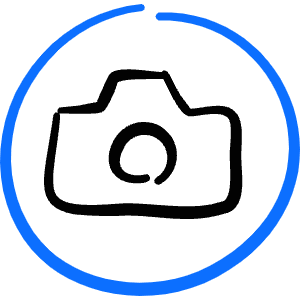 Taking Pictures Circle Icon from Freehand Duotone - Free Set