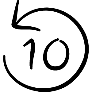 Timer Countdown Ten Icon from Freehand Line - Free Set