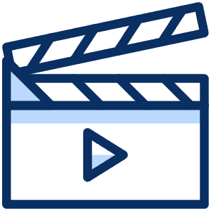 Clapboard Play Open Icon from Cyber Duotone - Free Set