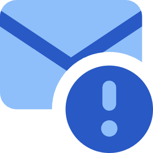 Inbox Warning Icon from Core Flat Set