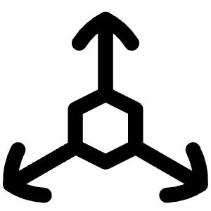 3d Coordinate Axis Icon from Flex Line - Free Set