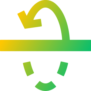 3d Rotate X Axis Icon from Sharp Gradient- Free Set