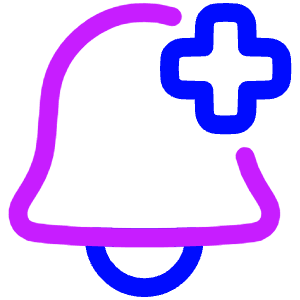 Add Bell Notification Icon from Plump Neon - Free Set