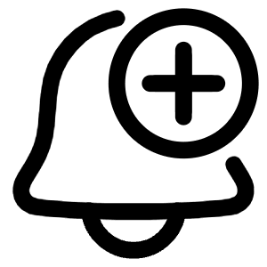 Add Bell Notification Icon from Plump Line - Free Set