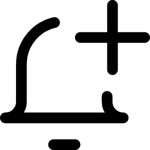 Add Bell Notification Icon from Core Line - Free Set