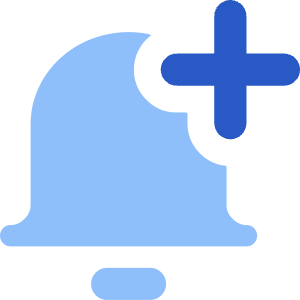 Add Bell Notification Icon from Core Flat - Free Set