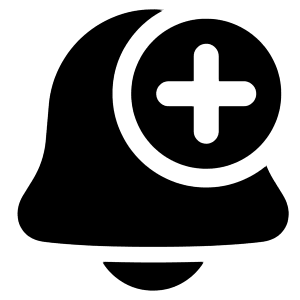 Add Bell Notification Icon from Plump Solid - Free Set