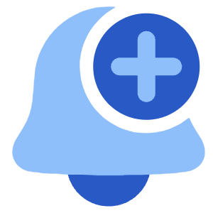 Add Bell Notification Icon from Plump Flat - Free Set