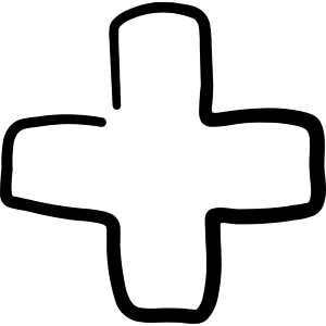 Add Sign Bold Icon from Freehand Line - Free Set