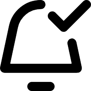 Alarm Enabled Bell Notification Icon from Micro Line - Free Set