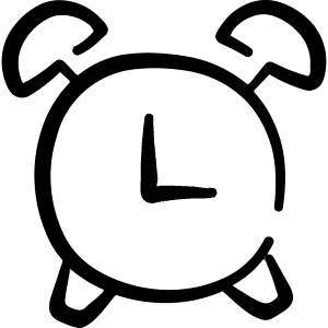 Alert Alarm Clock Icon from Freehand - Free Set