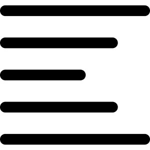 Align Left Icon from Core Line - Free Set