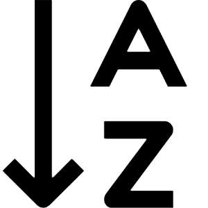 Arrange Alphabetical Ascending Icon from Nova Line - Free Set