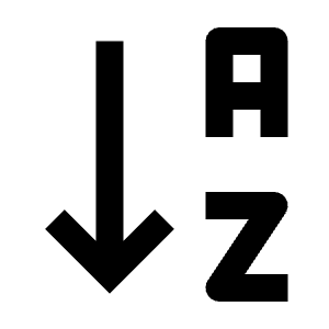 Arrange Alphabetical Ascending Icon from Nova Solid - Free Set