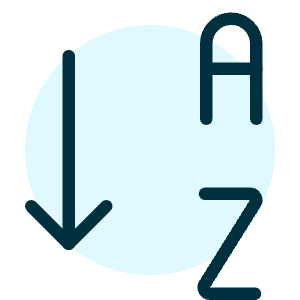 Arrange Letter Icon from Ultimate Duotone - Free Set
