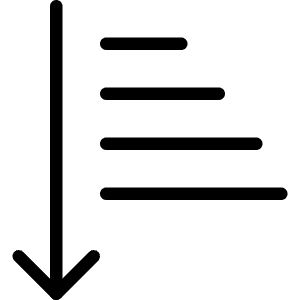 Arrange List Descending 1 Icon from Ultimate Light - Free Set