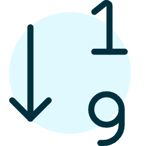 Arrange Number Icon from Ultimate Duotone - Free Set