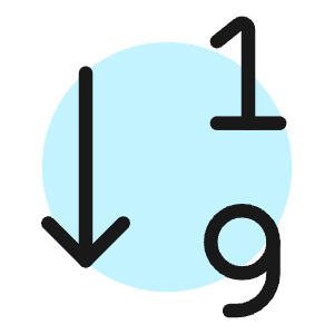 Arrange Number Icon from Ultimate Colors - Free Set