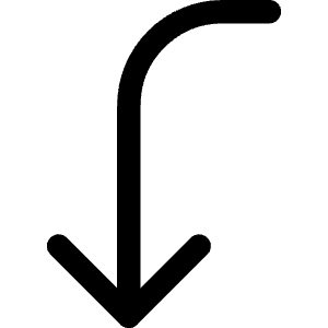 Arrow Bend Left Down 2 Icon from Core Line - Free Set