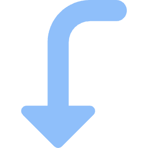 Arrow Bend Left Down 2 Icon from Core Flat - Free Set