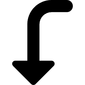 Arrow Bend Left Down 2 Icon from Core Solid - Free Set