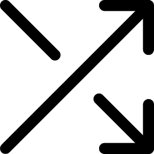Arrow Crossover Right Icon from Core Line - Free Set