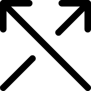 Arrow Crossover Up Icon from Core Line - Free Set